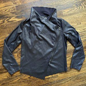 VIGOSS Black Vegan Leather/Suede Jacket